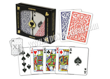 Cartões de jogo plásticos de jogo de Copag Copag do preto de Brasil dos suportes do póquer